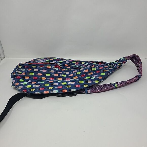 KAVU Crossbody Backpack Sling Rope Blue Multicolor Popsicle Ice Cream Print - Picture 6 of 10